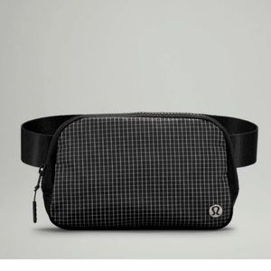 Black Grid Lulu Belt Bag